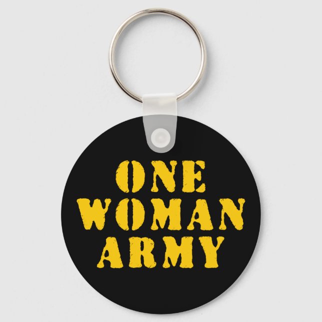 ONE WOMAN ARMY KEY RING (Front)