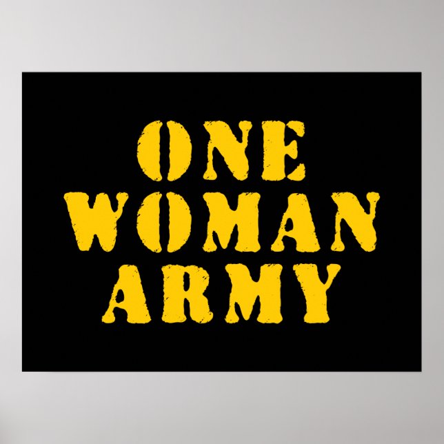 ONE WOMAN ARMY POSTER (Front)