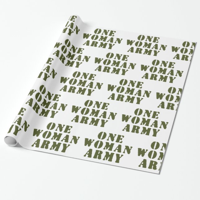 ONE WOMAN ARMY WRAPPING PAPER (Unrolled)