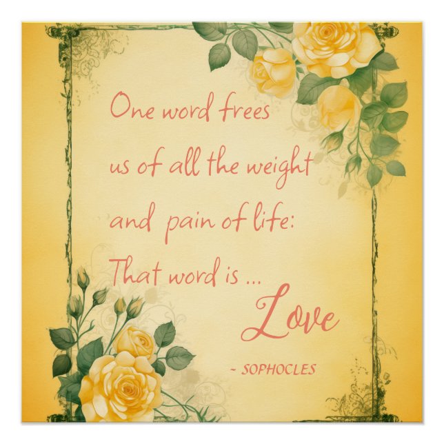 One Word Frees Us Of All - LOVE Poster (Front)