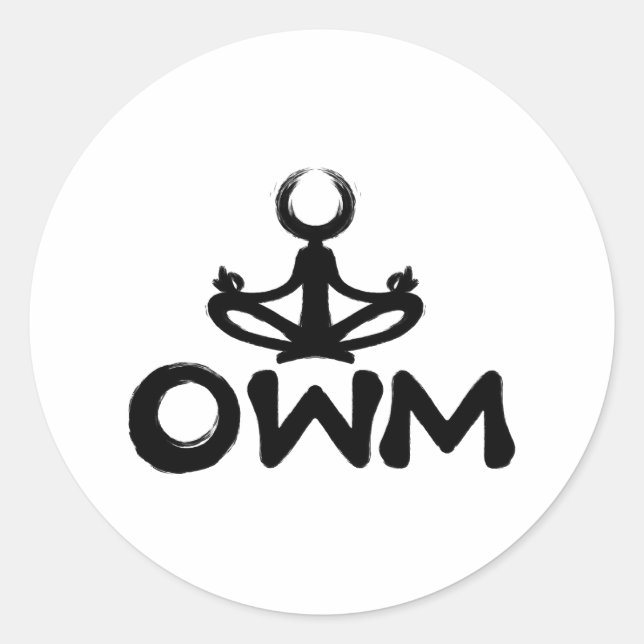 One Word Mantra Meditation Sticker (Front)
