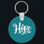 One Word That Say Hope Cursive Calligraphy Key Ring<br><div class="desc">Hope. Inspirational and motivational quote and saying design with positive message and uplifting life slogan. Cool typography art merchandise for those looking for one word that defines your attitude and good vibe. Perfect for those who love funny sarcastic quote, witty humour, sassy attitude and sarcasm. Great Christmas gift and birthday...</div>
