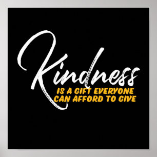 One Word That Say Kindness Inspirational Quote Poster
