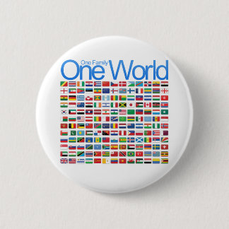 One World 6 Cm Round Badge