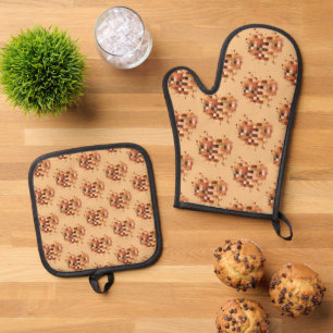 One world hearts oven mitt & pot holder set