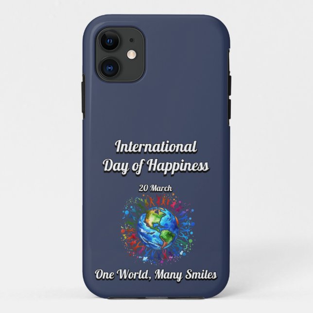 One World Many Smiles. Day of Happiness. Case-Mate iPhone Case (Back)