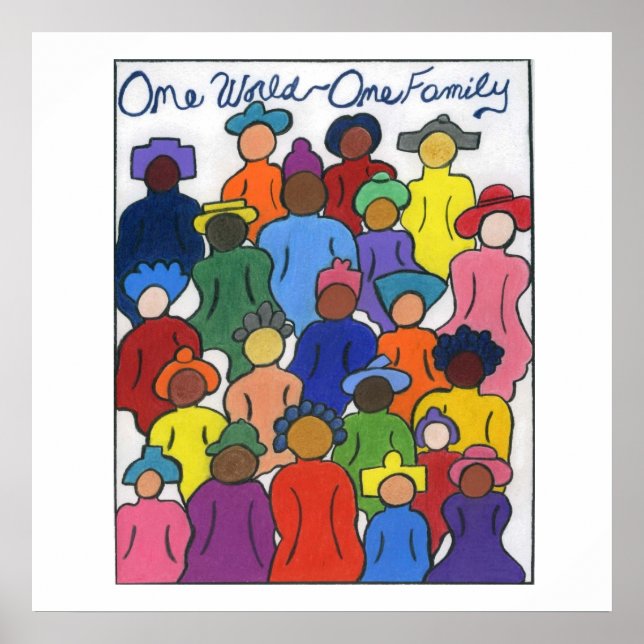 One World One Family Large Poster (Front)
