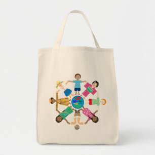 One world one family tote bag