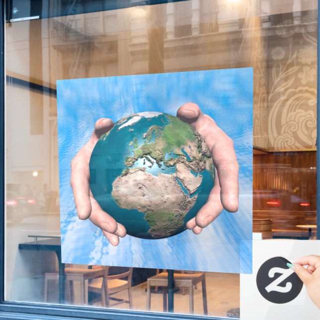 One World  Window Cling (Cafe Window)