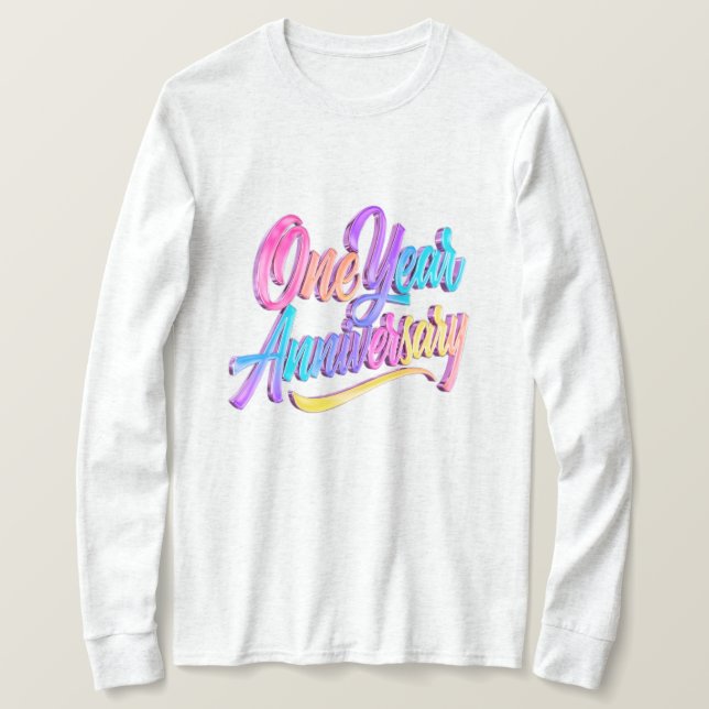 One Year Anniversary Long Sleeves Top (Design Front)