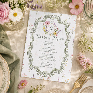 One Year in Bloom Wildflower Garden Party Menu