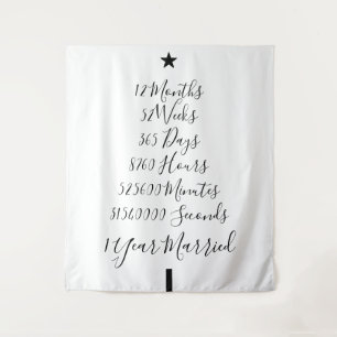 One Year Married Photo Love Tapestry