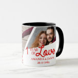 One Year Of Love Multi Photo Collage Anniversary Mug<br><div class="desc">One Year Of Love Multi Photo Collage Anniversary Mug . Celebrate a year of love with our One Year Of Love Multi Photo Collage Anniversary Mug! This beautifully designed ceramic mug is a heartfelt gift, featuring a customisable collage of your favourite memories together over the past year. Each sip will...</div>
