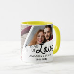 One Year Of Love Multi Photo Collage Anniversary Mug<br><div class="desc">One Year Of Love Multi Photo Collage Anniversary Mug . Celebrate a year of love with our One Year Of Love Multi Photo Collage Anniversary Mug! This beautifully designed ceramic mug is a heartfelt gift, featuring a customisable collage of your favourite memories together over the past year. Each sip will...</div>