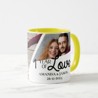 One Year Of Love Multi Photo Collage Anniversary