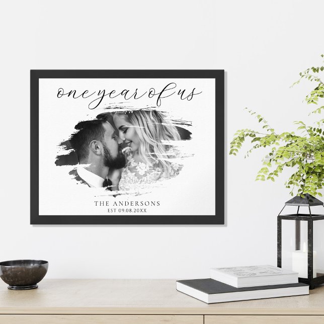 One Year of Us Personalised Wedding Anniversary  Poster (Creator Uploaded)