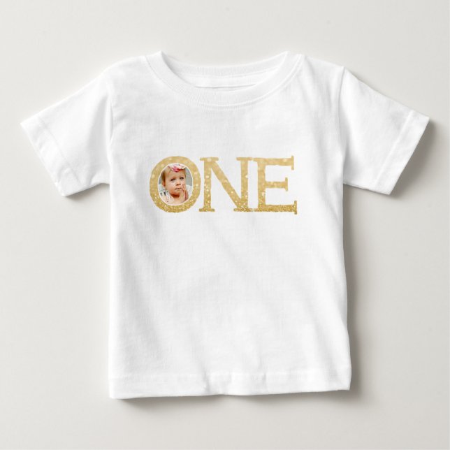 One Year Old 1st Birthday Baby Toddler T-Shirt (Front)