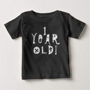 One year old birthday old cute baby skull rock T-Shirt