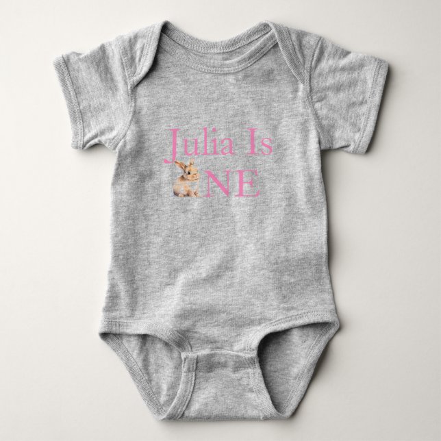 ONE YEAR OLD BIRTHDAY PARTY BABY BODYSUIT (Front)