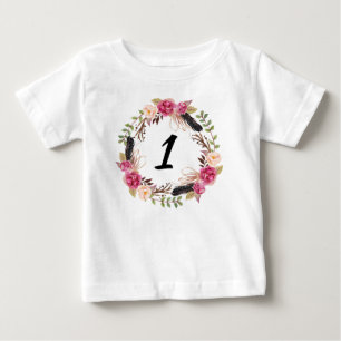 One Year Old Birthday Shirt Boho Birthday Shirt