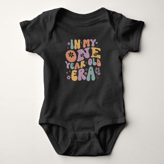 One Year Old Era First Birthday Baby Bodysuit (Front)