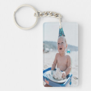 One year old photo memory first birthday souvenir  key ring