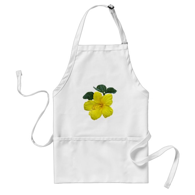 One Yellow Hibiscus Standard Apron (Front)