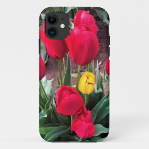 One Yellow with Red Tulips Case-Mate iPhone Case