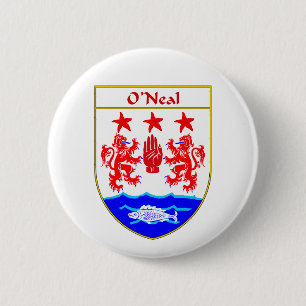 O'Neal Coat of Arms/Family Crest 6 Cm Round Badge