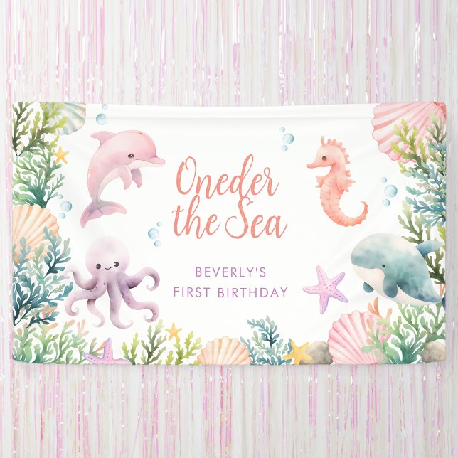 Oneder The Sea 1st Birthday Girl  Banner (Creator Uploaded)