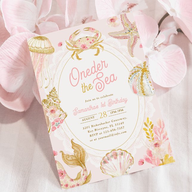 Oneder the Sea 1st Birthday Invitation (Creator Uploaded)