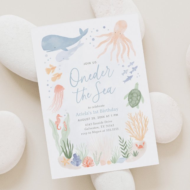 Oneder the Sea 1st Birthday Invitation (Creator Uploaded)