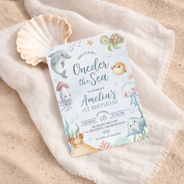 Oneder the Sea 1st Birthday Invite (Creator Uploaded)