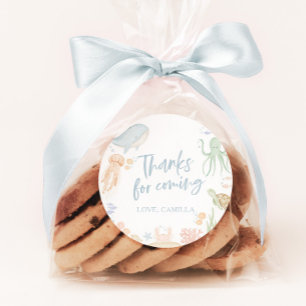 Oneder The Sea 1st Birthday Ocean Animals Classic Round Sticker