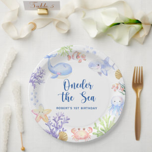 Oneder The Sea 1st Birthday Under The Sea Paper Plate