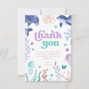 Oneder the Sea Birthday Thank You Card