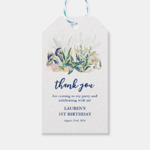 Oneder the Sea Coastal 1st Birthday Gift Tags