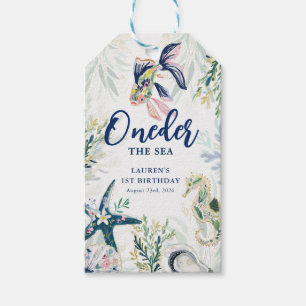 Oneder the Sea Coastal 1st Birthday Gift Tags