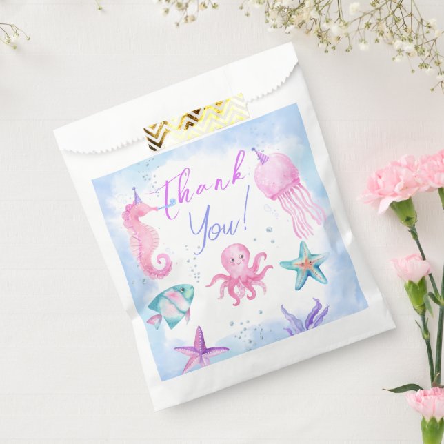 ONEder The Sea Mermaid 1st birthday Cute Ocean  Favour Bags (Sealed)