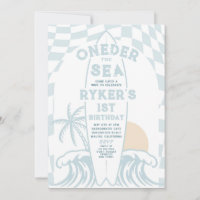 Oneder The Sea Surf Surfboard 1st Birthday Party