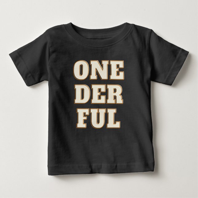 Onederful  1ST  Birthday Baby T-Shirt (Front)