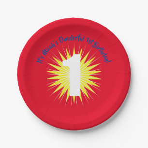 Onederful 1st Birthday Party Paper Plate