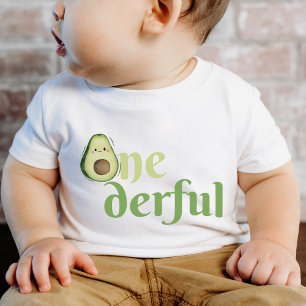Onederful Avocado 1st Birthday Baby T-Shirt