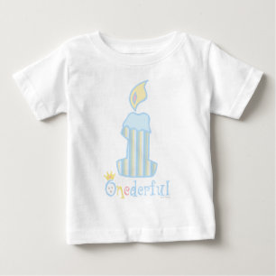 ONEderful Blue Candle Baby T-Shirt