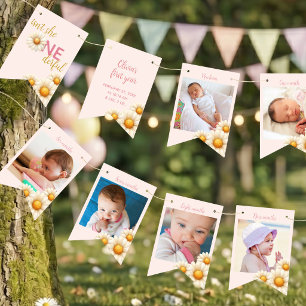 ONEderful Daisy 12 Month Photo 1st Birthday Daisy Bunting