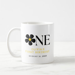 Onederful Floral 1st Birthday Party Coffee Mug