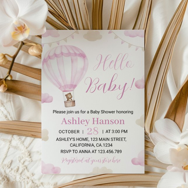 Onederful Hot Air Balloon Baby Shower Invitation (Creator Uploaded)