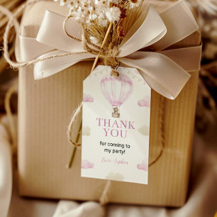 Onederful Hot Air Balloon Birthday Thank You Tag