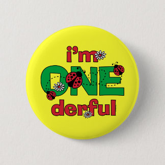 ONEderful Ladybug 1st Birthday 6 Cm Round Badge