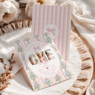 Onederful Love Shack 1st Birthday Photo collage Invitation